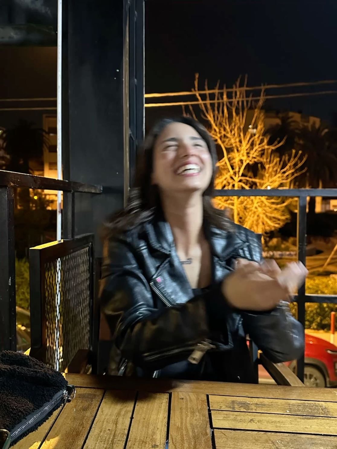 laughing