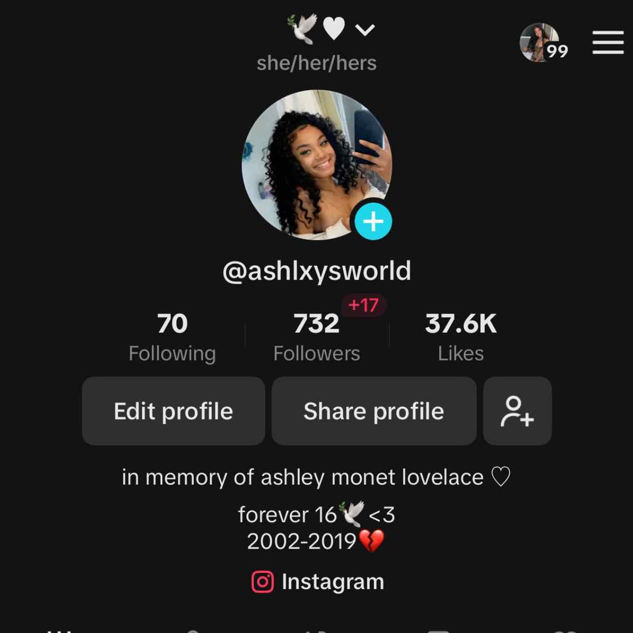 ashlxysworld - memorial account