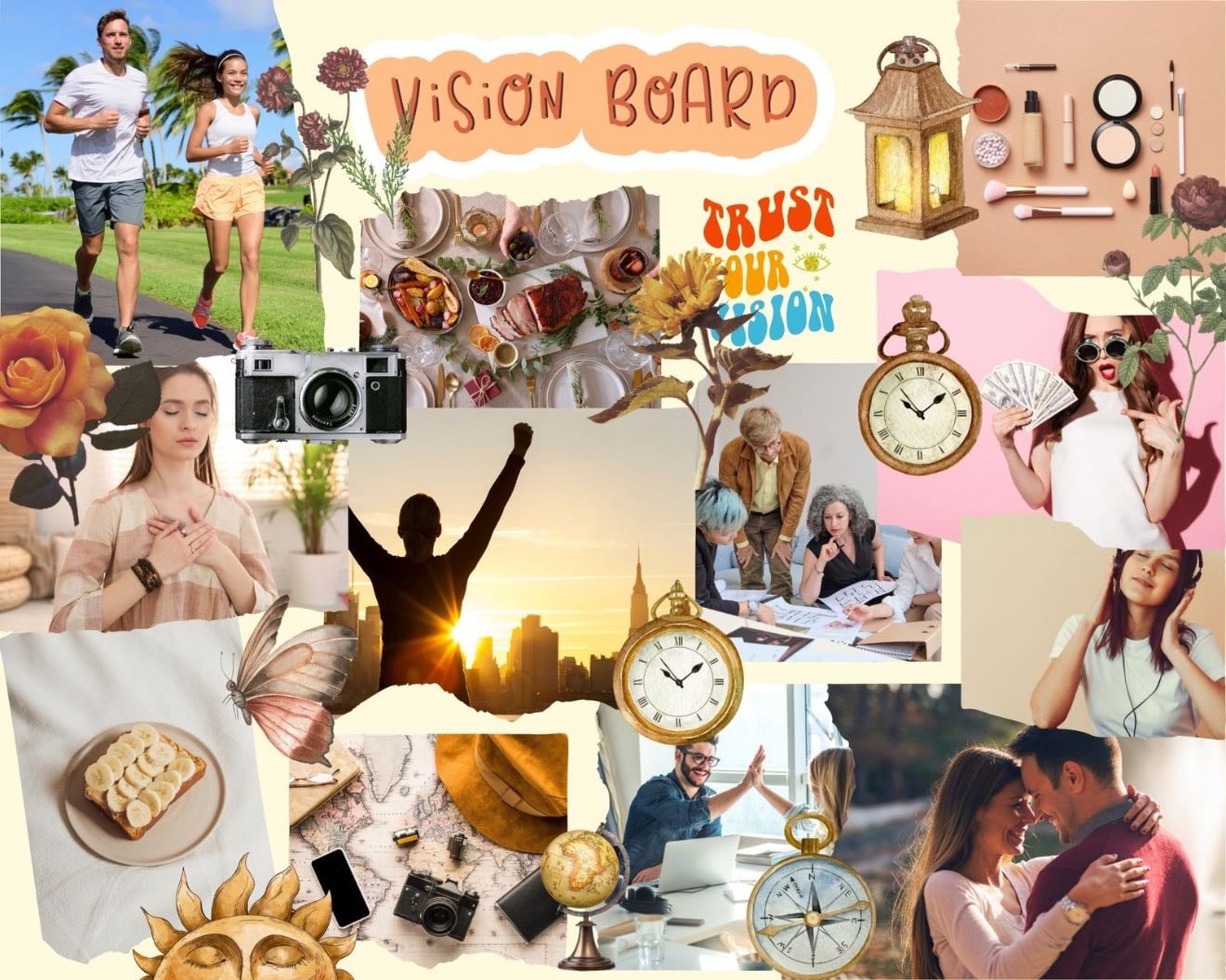 Collage visual / vision boards - ⏳ 1 h cada dos semanas.