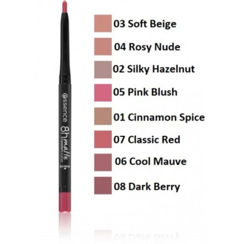 Essence 8h matte lipliner - All shades are amazing, it lasts very long and is soo creamy!
