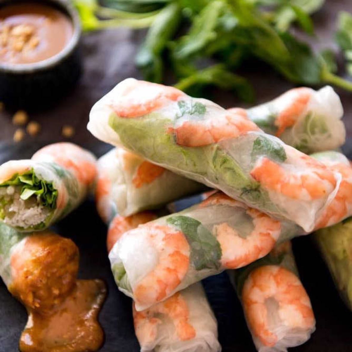 Sushi en papel de arroz