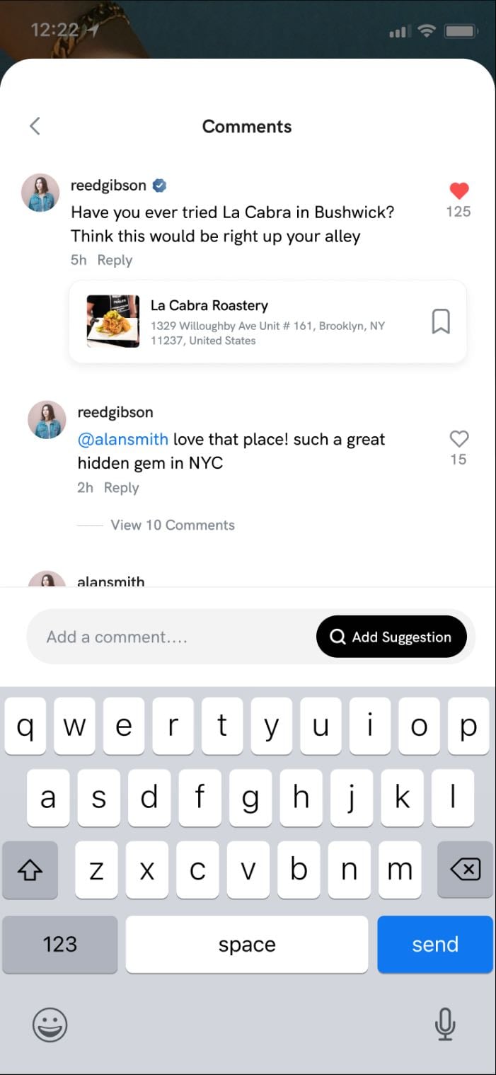 Tag users on comments