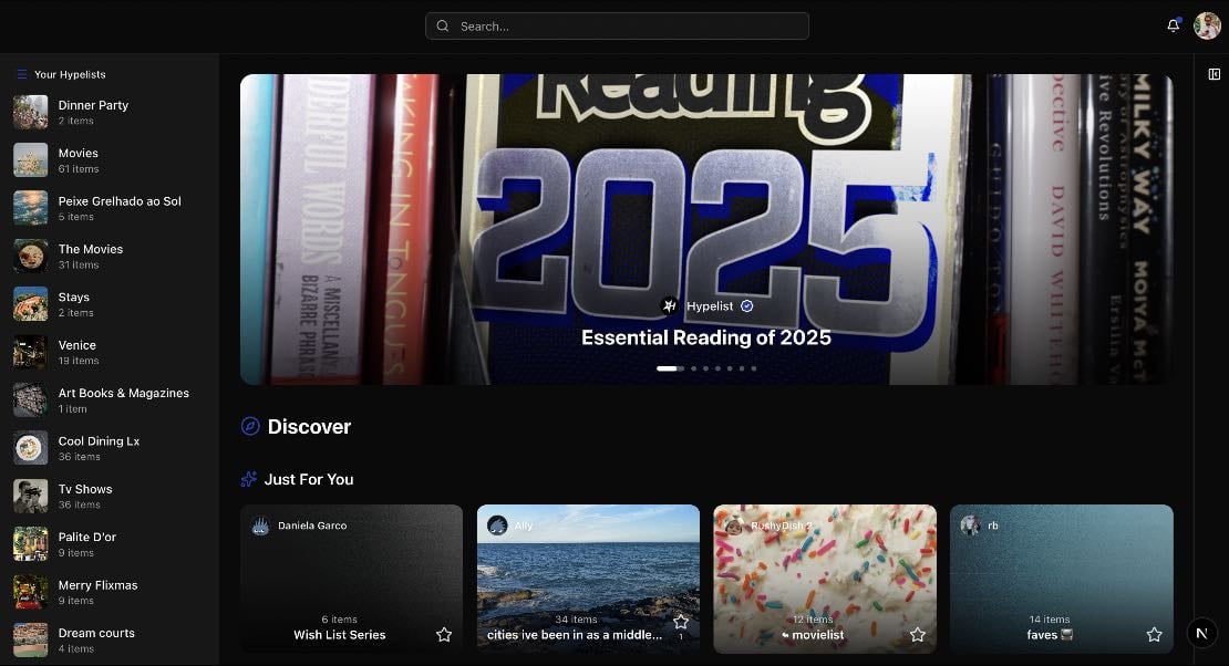 Hypelist on the web
