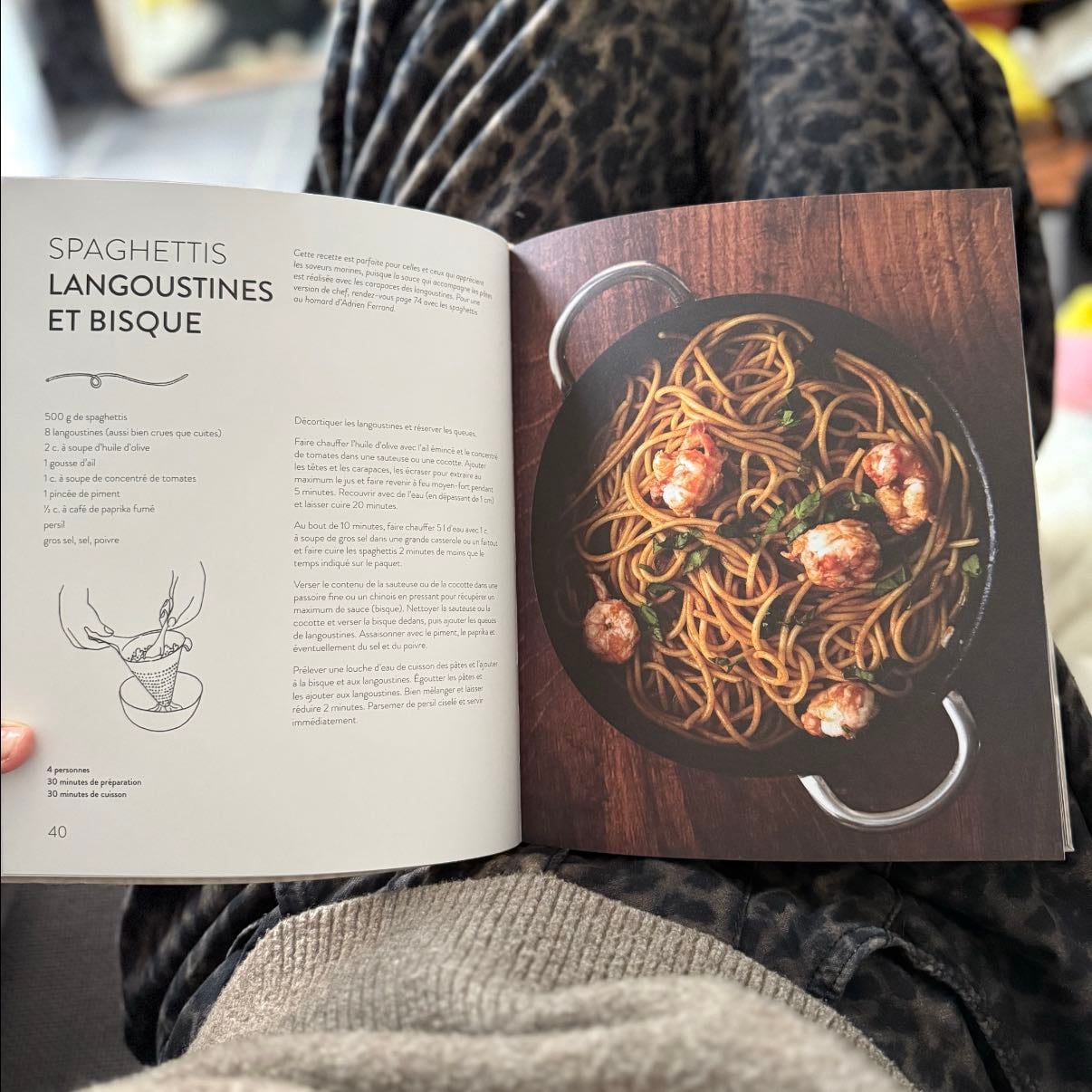 SPAGHETTIS LANGOUSTINES ET BISQUE