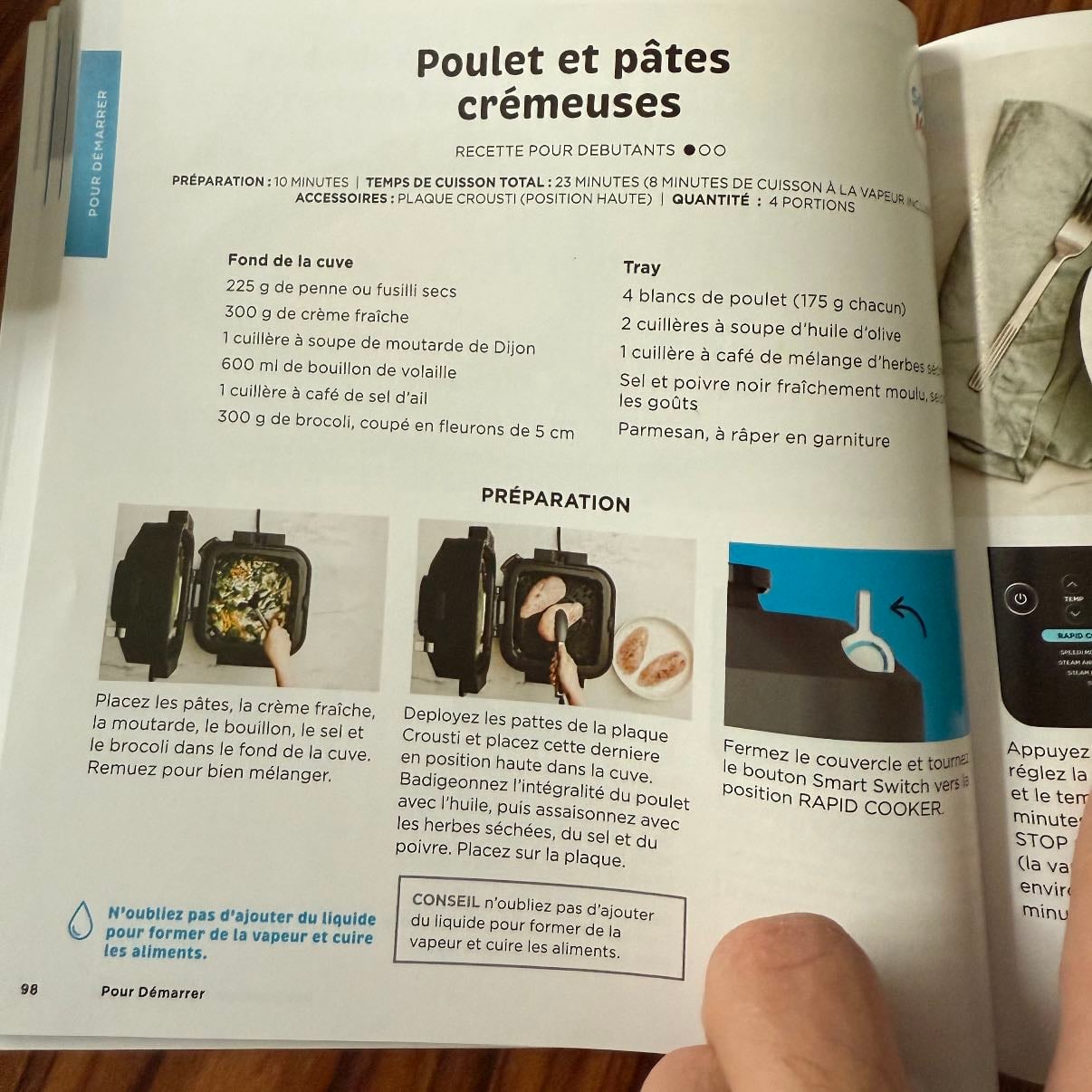 POULET ET PÂTES CRÉMEUSES