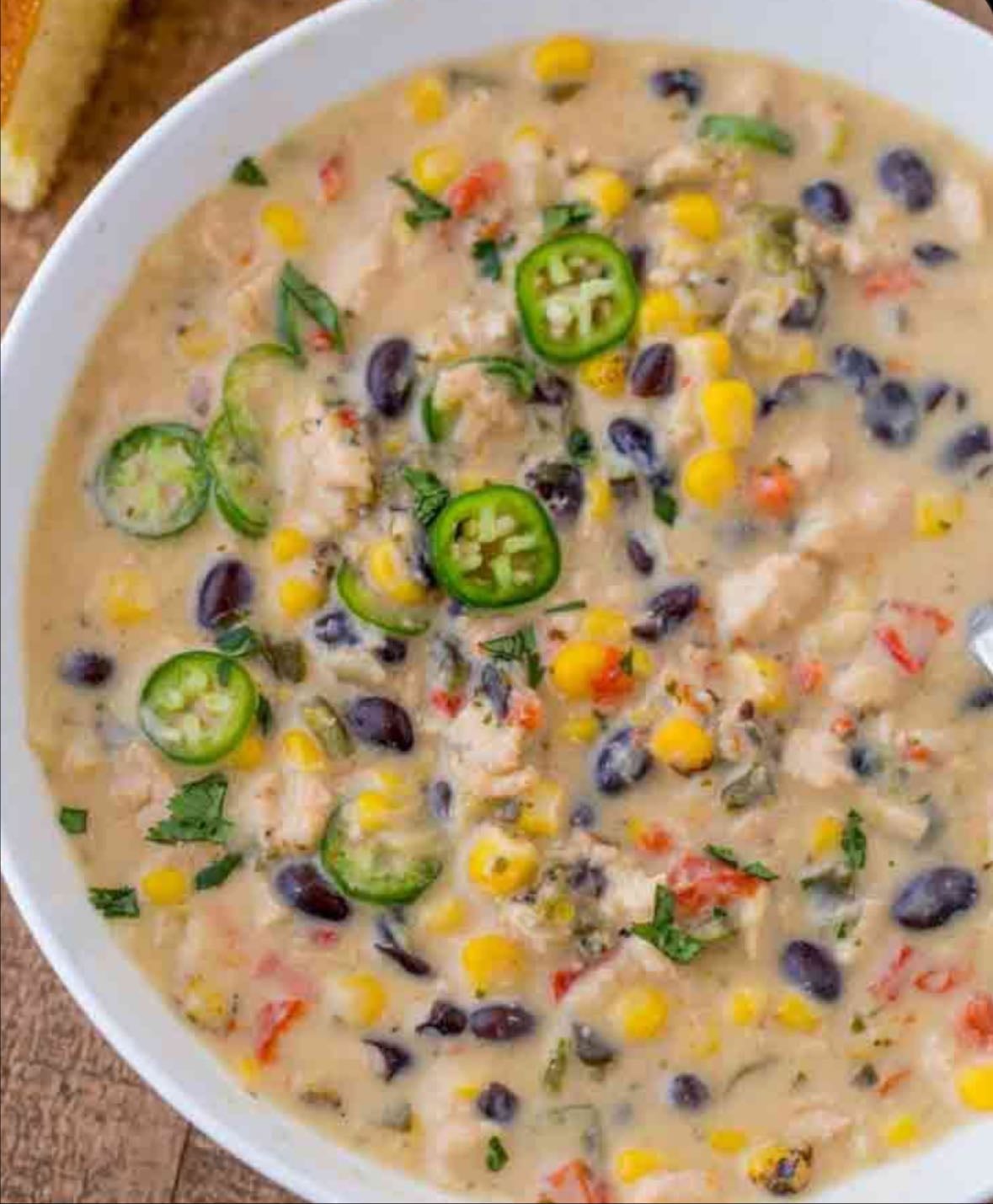 Chicken poblano soup