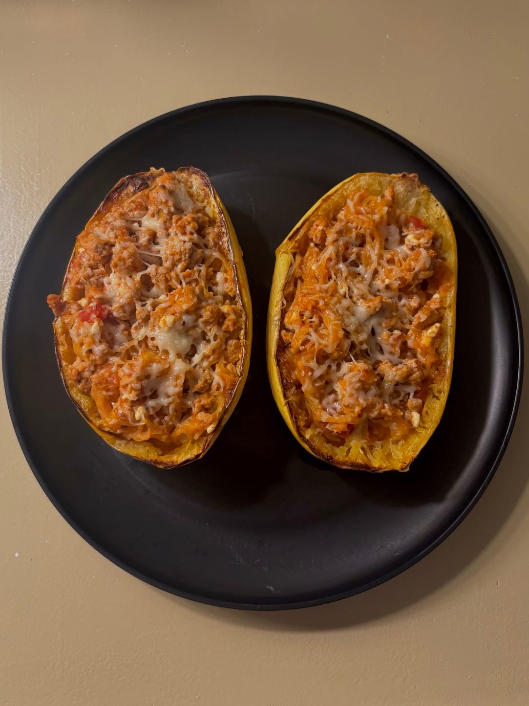 High Protein Stuffed Spaghetti Squash