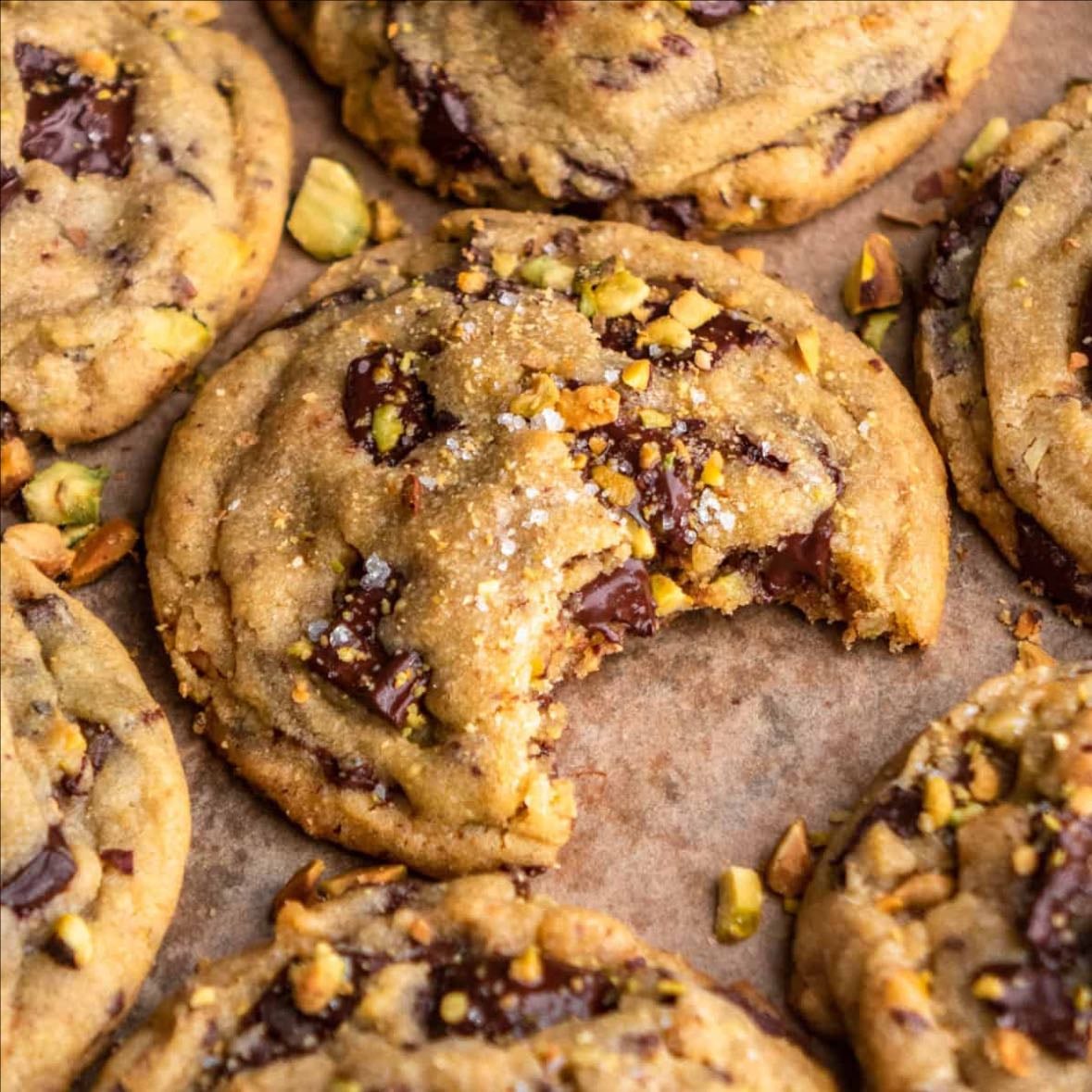 Chocolate pistachio cookies