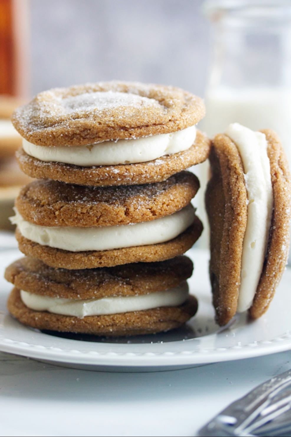 Ginger molasses sandwich cookies