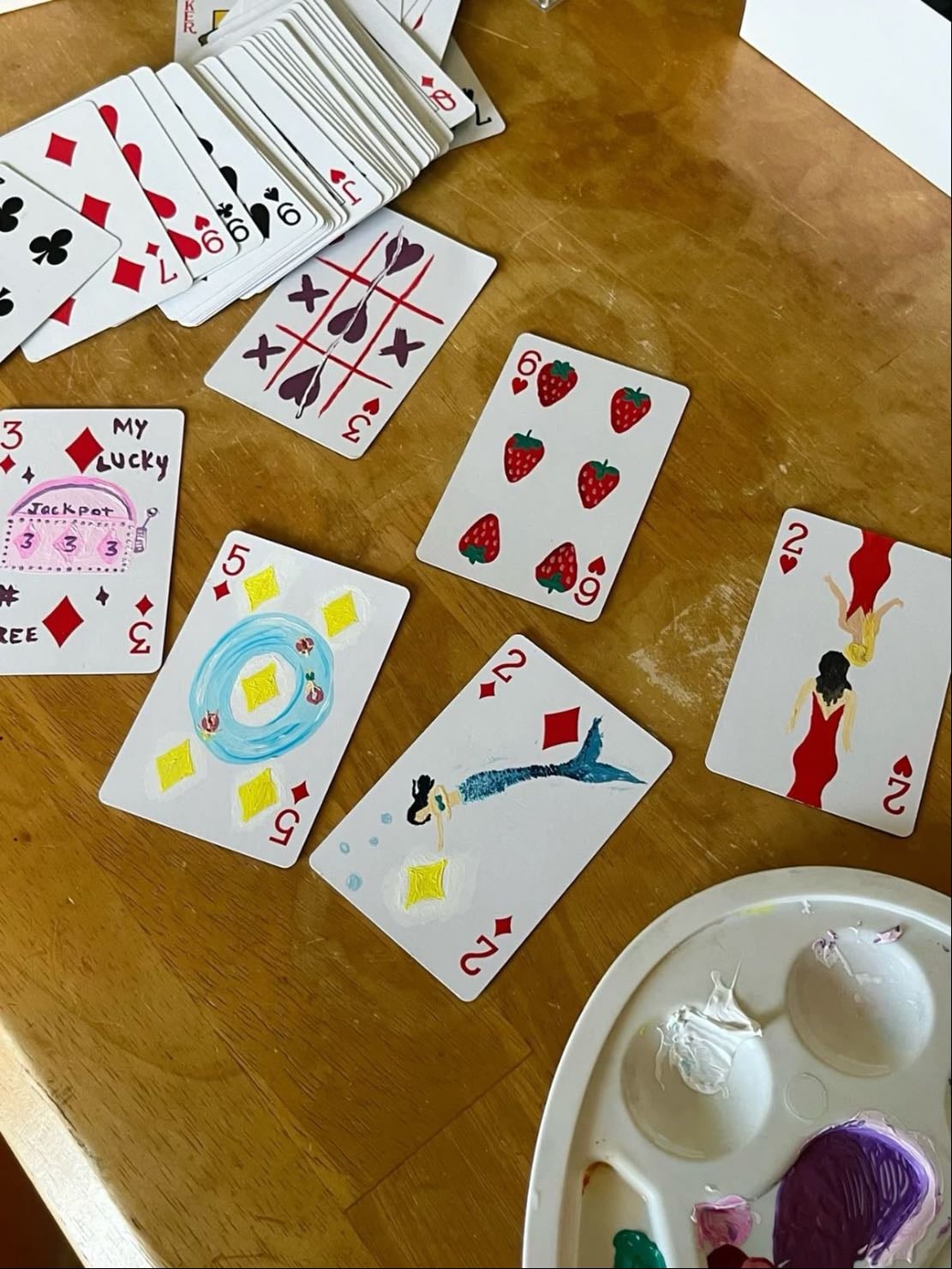 painted card deck
