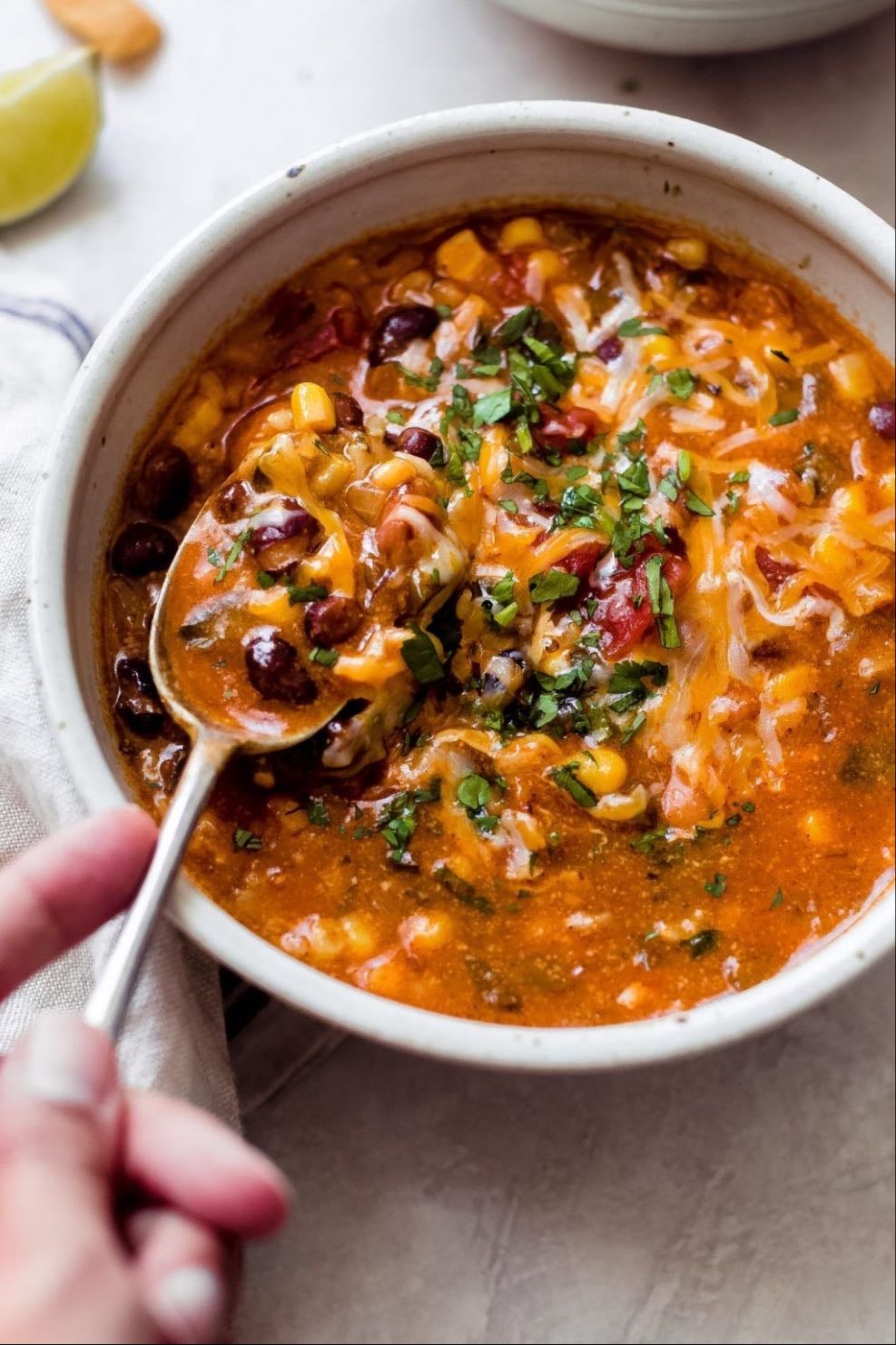 Black bean enchilada soup