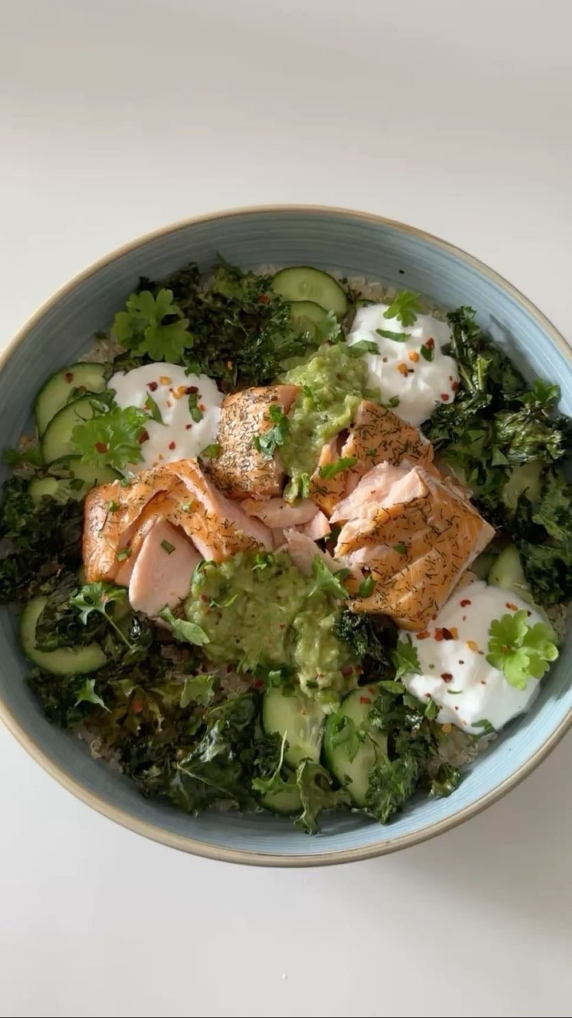 Salmon avocado bowl