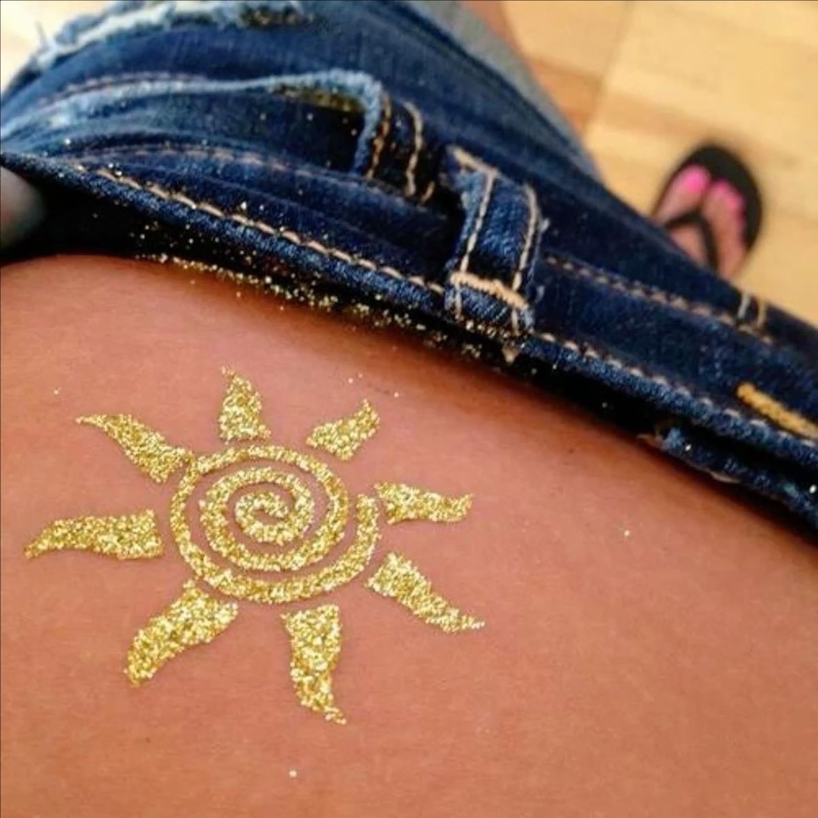 glitter tattoos