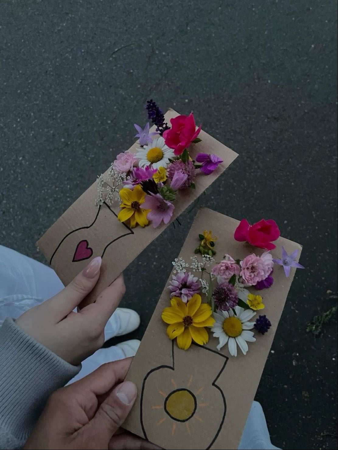 flower bouquet walk