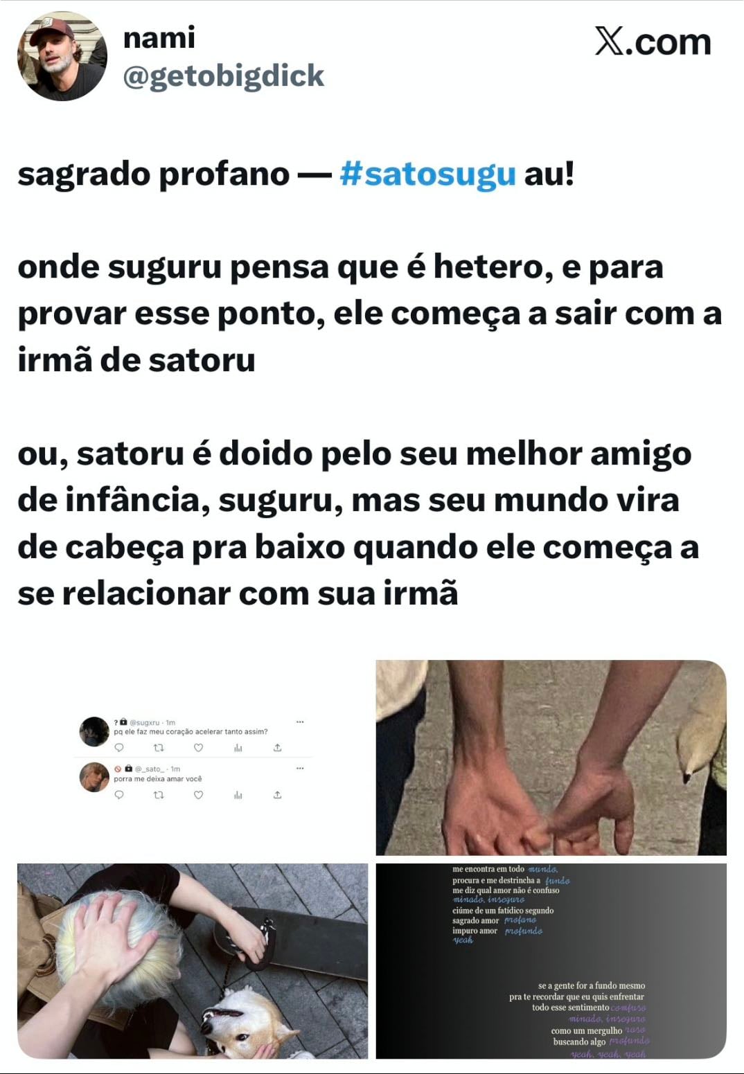 sagrado profano - gojo e geto bestfriends