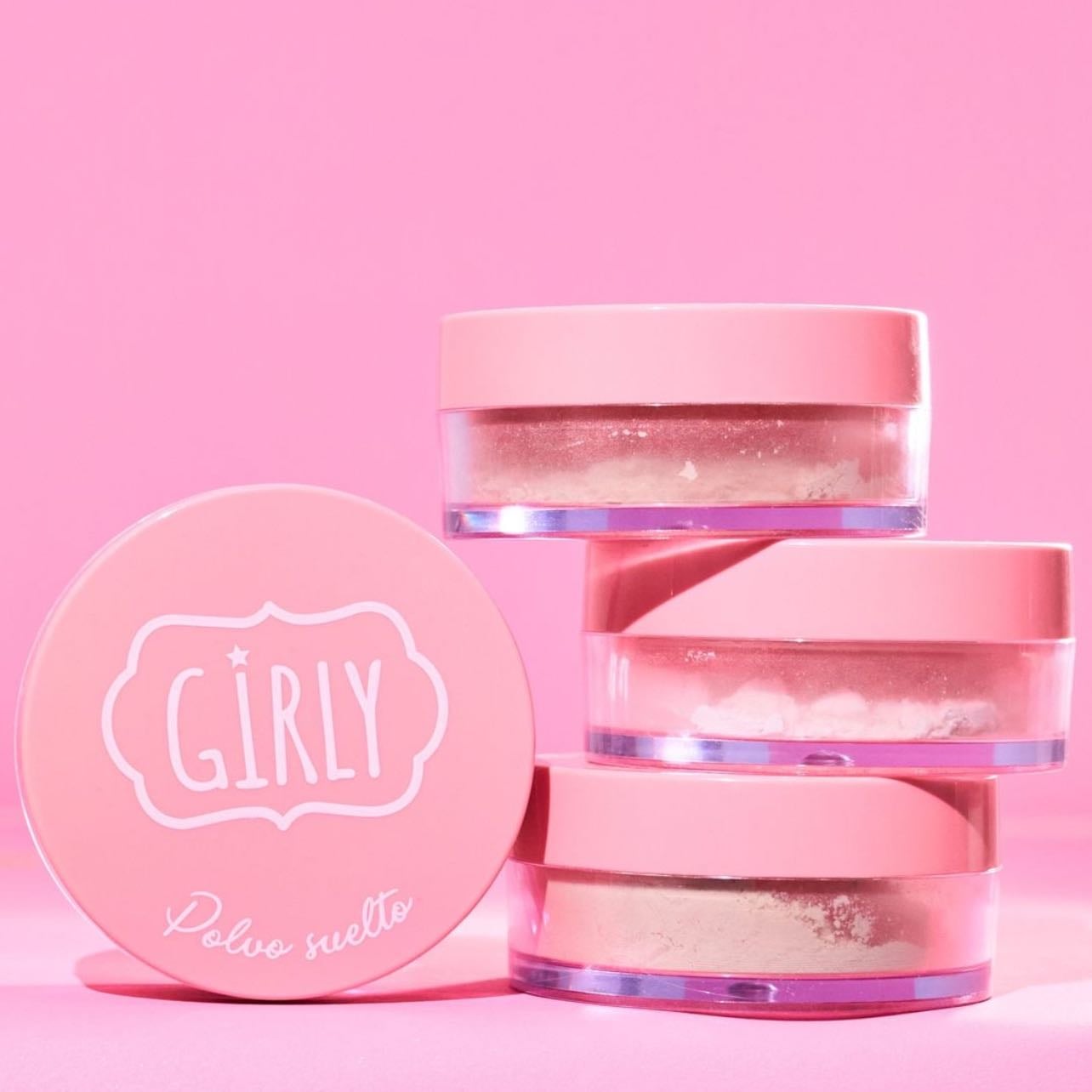 Polvo suelto rosado girly