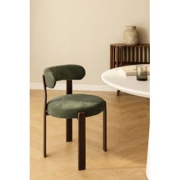 Jolie chaise de salle à manger en tissu chenille - SKLUM