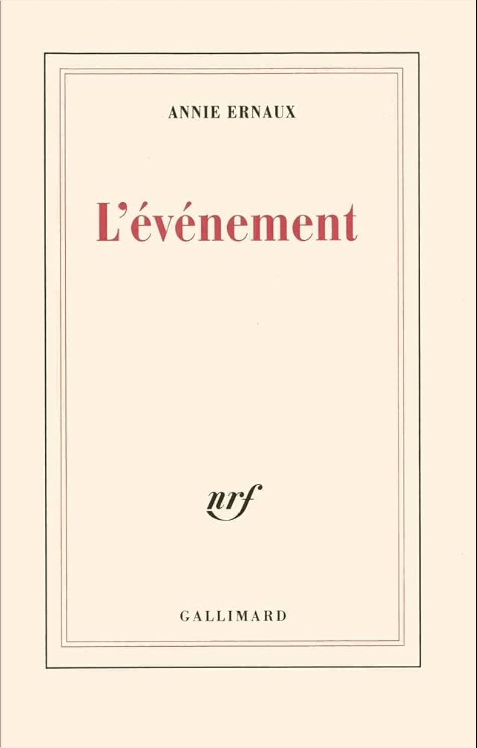 L’evenement - Annie Ernaux
