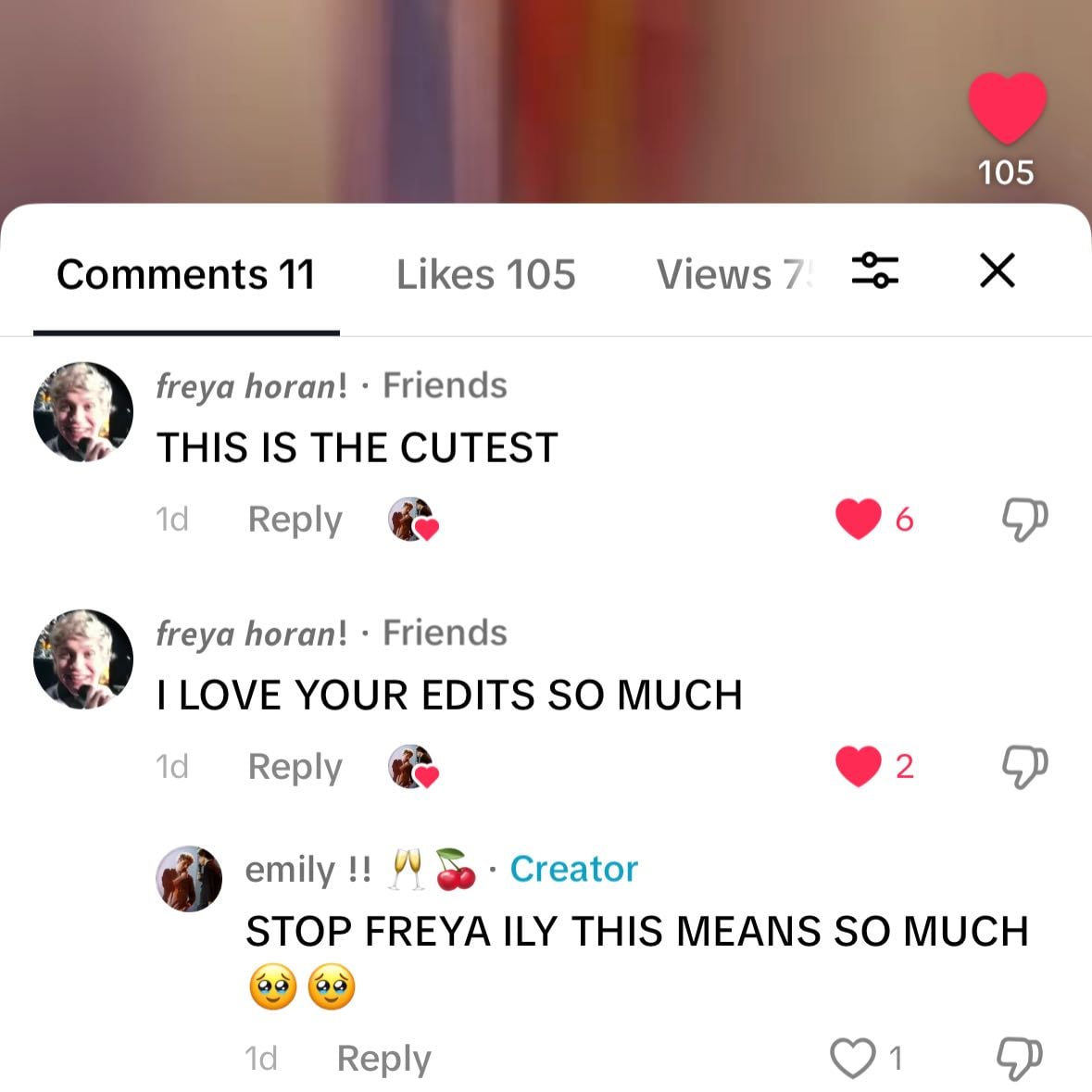 "i love your edits so much"