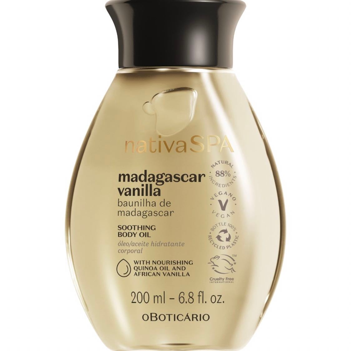 nativa madagascar vanilla body oil