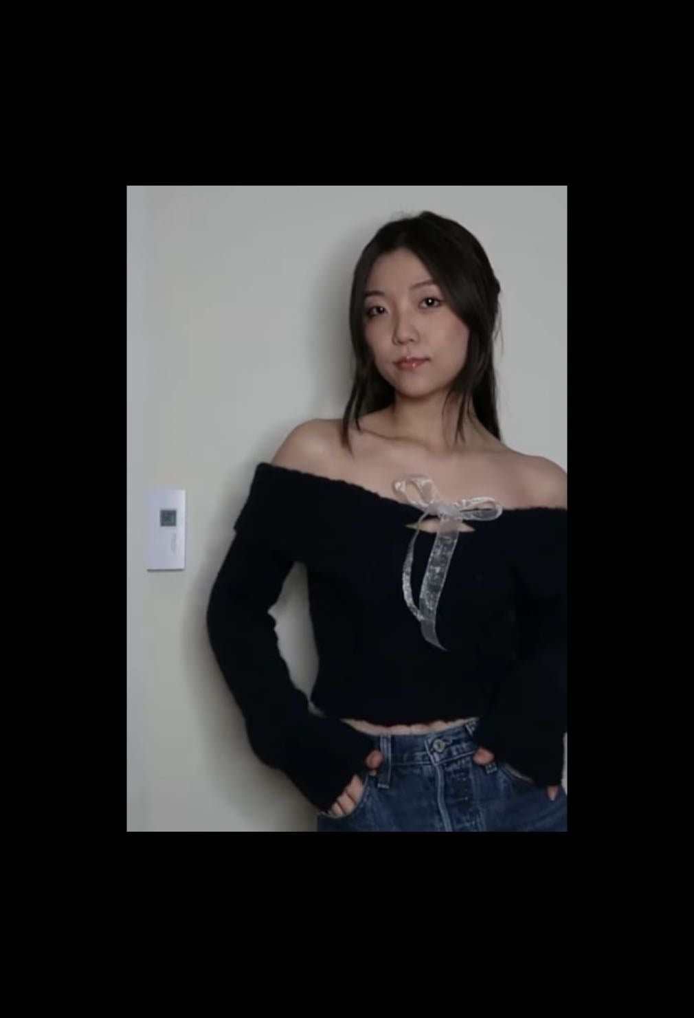 Off shoulder sweater