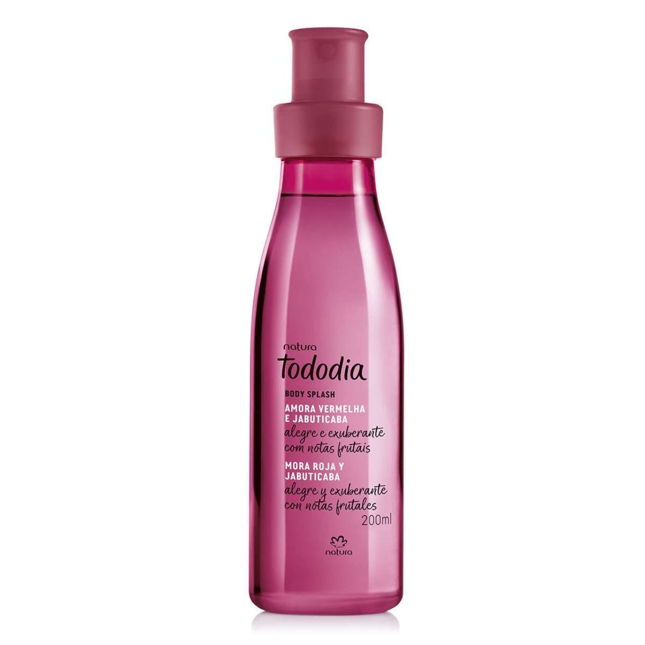 Body Splash Tododia Amora Vermelha e Jabuticaba - Natura - 200ml; Floral leve, Sensação de frescor
