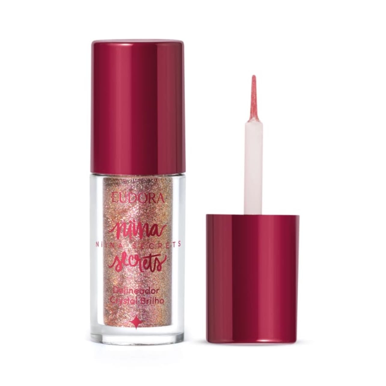 Delineador Crystal Brilho - Niina Secrets - (25/04)*OLHOS - 3g; Pontos de luz rose gold,brilho intenso/sem fundo de cor