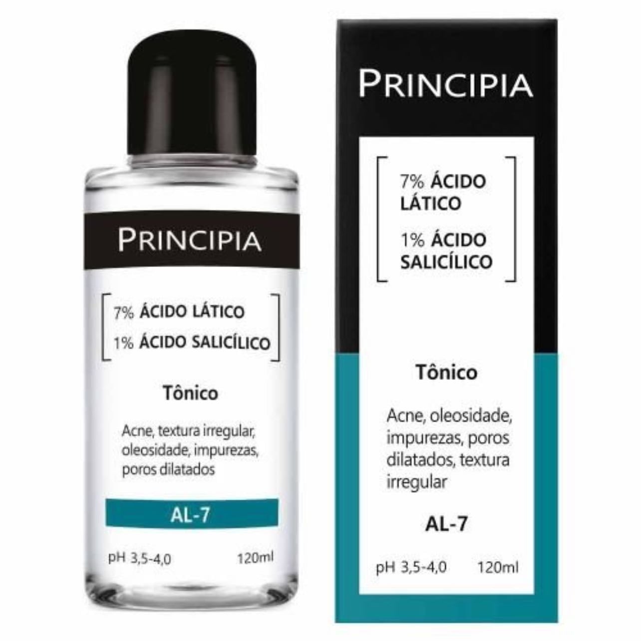 Tônico Ácido Lático (Noturno)- Principia - 120ml - Oleosidade/Tam Poros/Acne/Limpeza