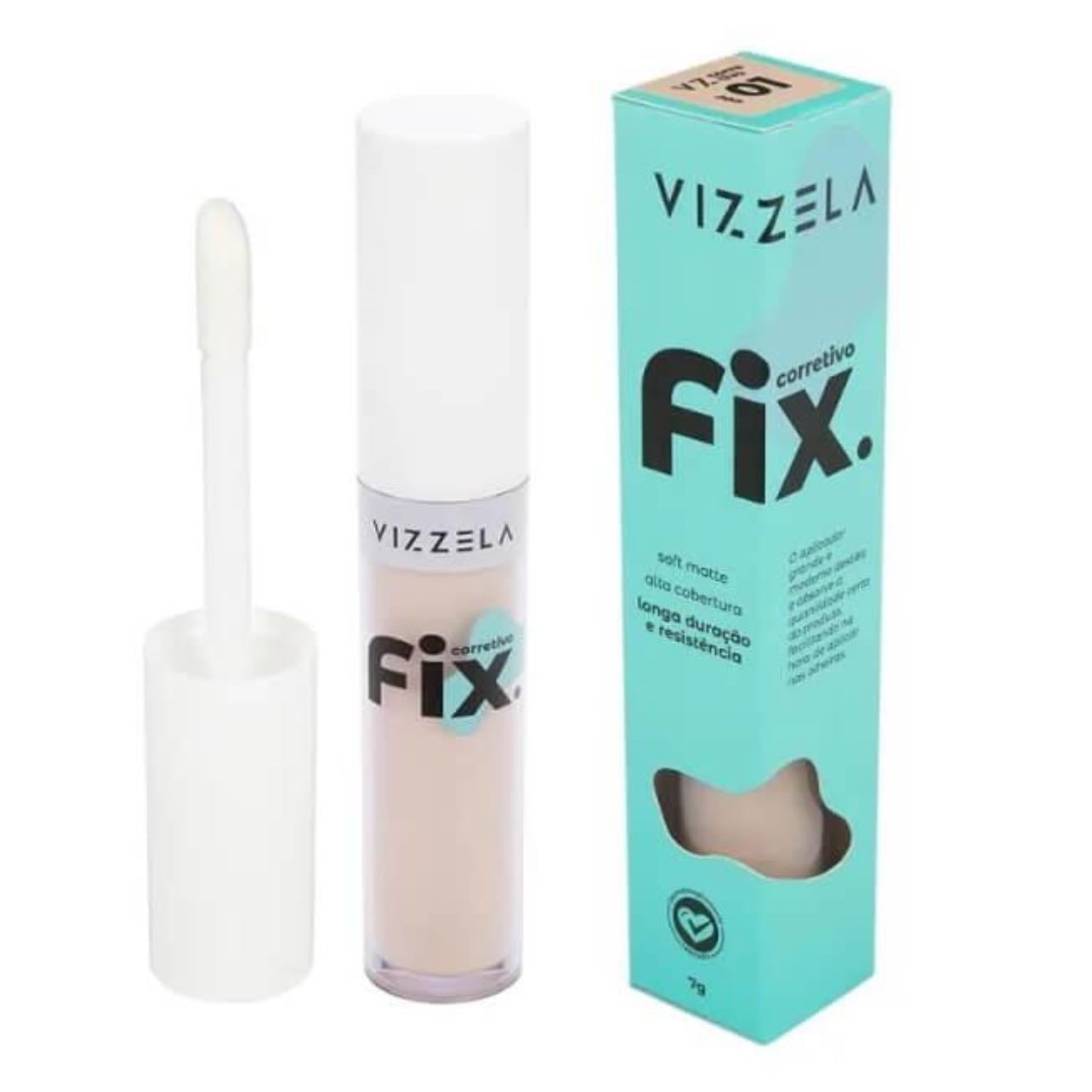 Corretivo líquido fix - vizzela
- Cor: 04 - 7g: Cobertura alta;fixação;linhas finas;hidratação