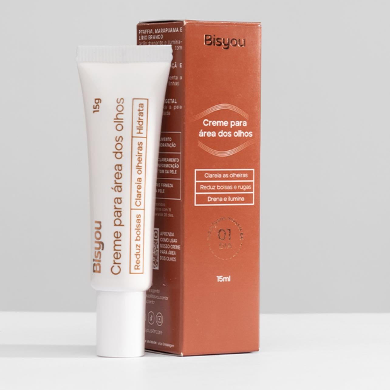 Creme para Área dos Olhos Bisyou - 15g - Clareia/Corrige/Reduz bolsa e rulgas