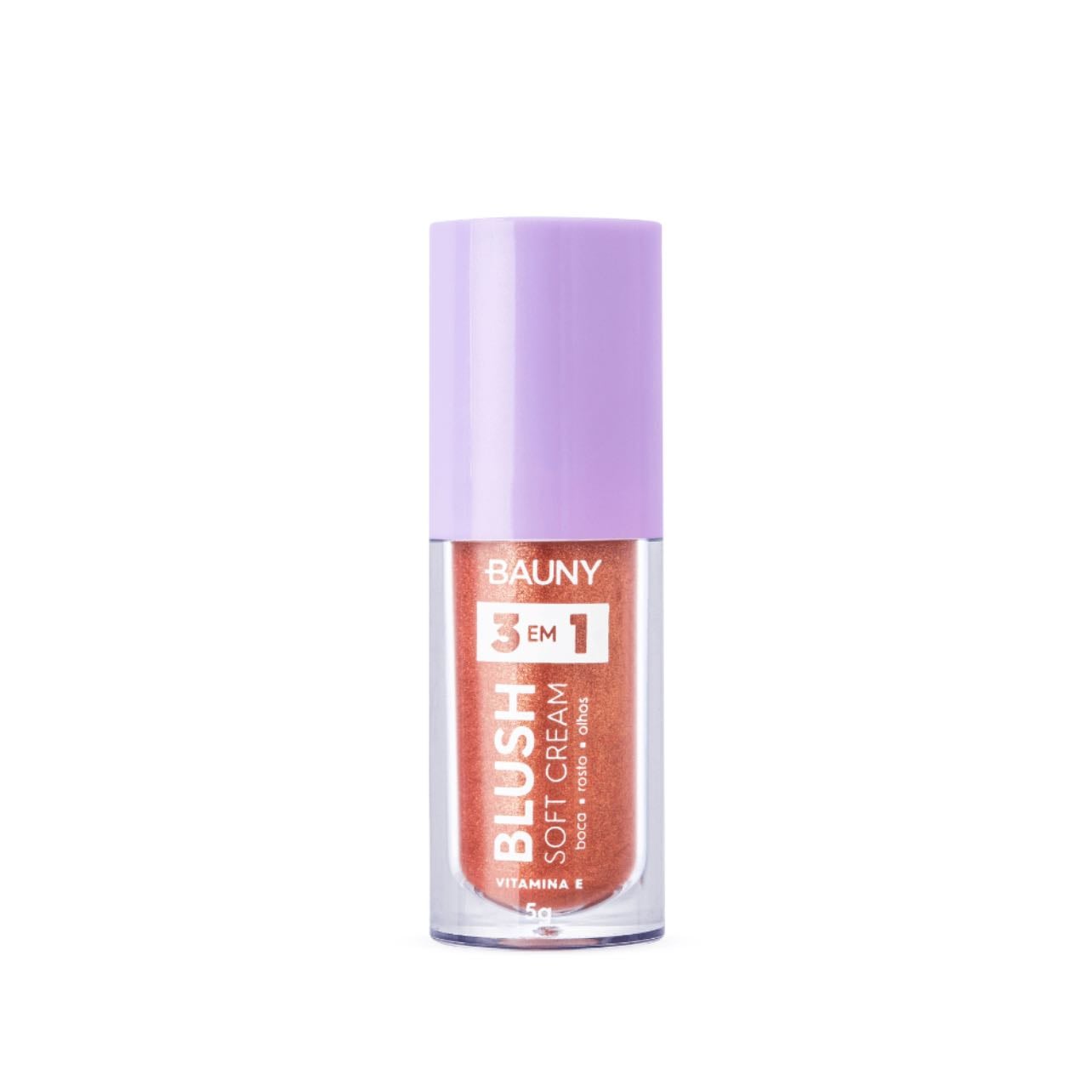 Blush Líquido Soft Cream 3 em 1 - Bauny - (25/05)*BLUSH - 5g; Cor: Bossy (Efeito Glow); Baixa durabilidade.