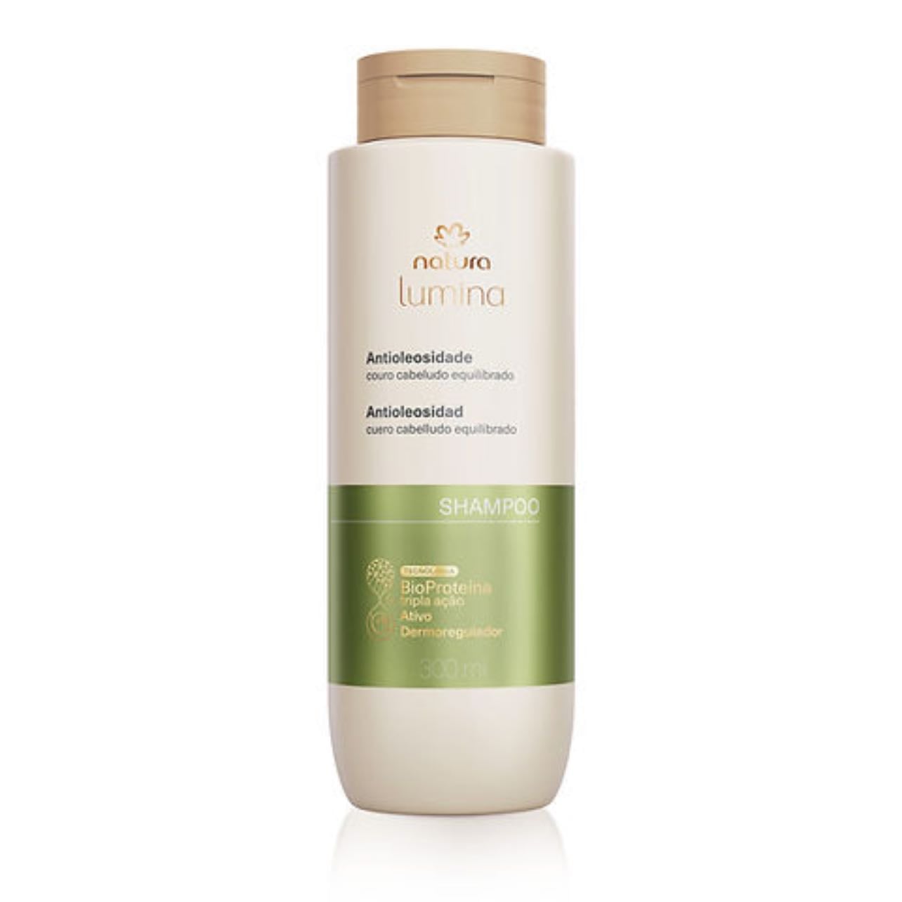Shampoo Equilibrante Antioleosidade - Natura - 300ml; Couro equilibrado, evita o efeito rebote, limpa e reduz a oleosidade.