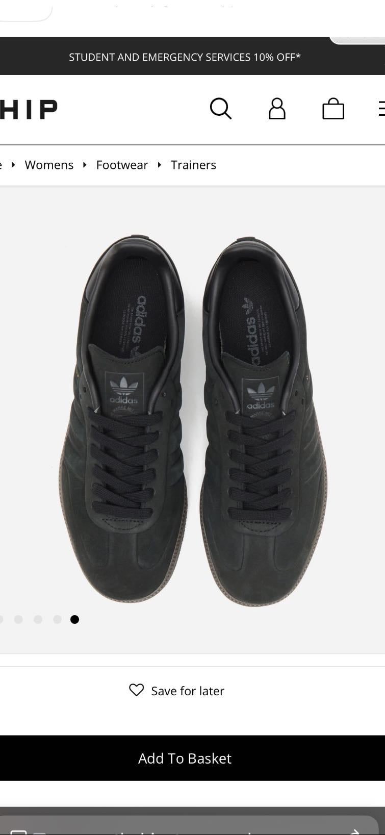 Adidas - Samba OG core black - €101 (resale)