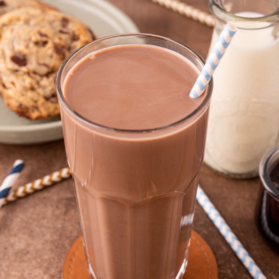 Batido de chocolate - Mejora la ganancia de fuerza y de masa muscular