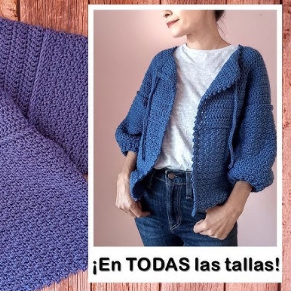 Chaqueta a crochet sin costuras - YouTube
