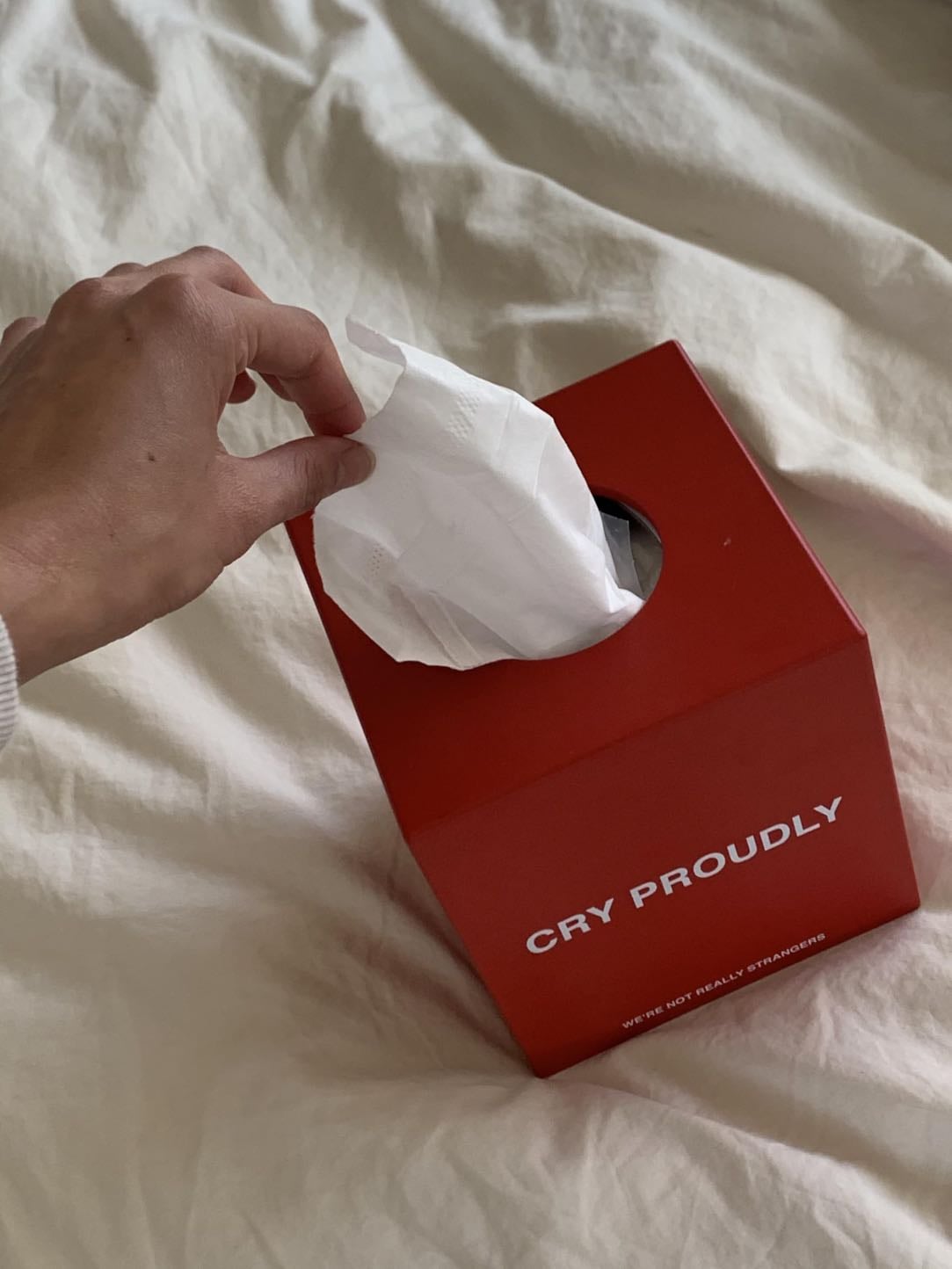 Cry proudly tissue box