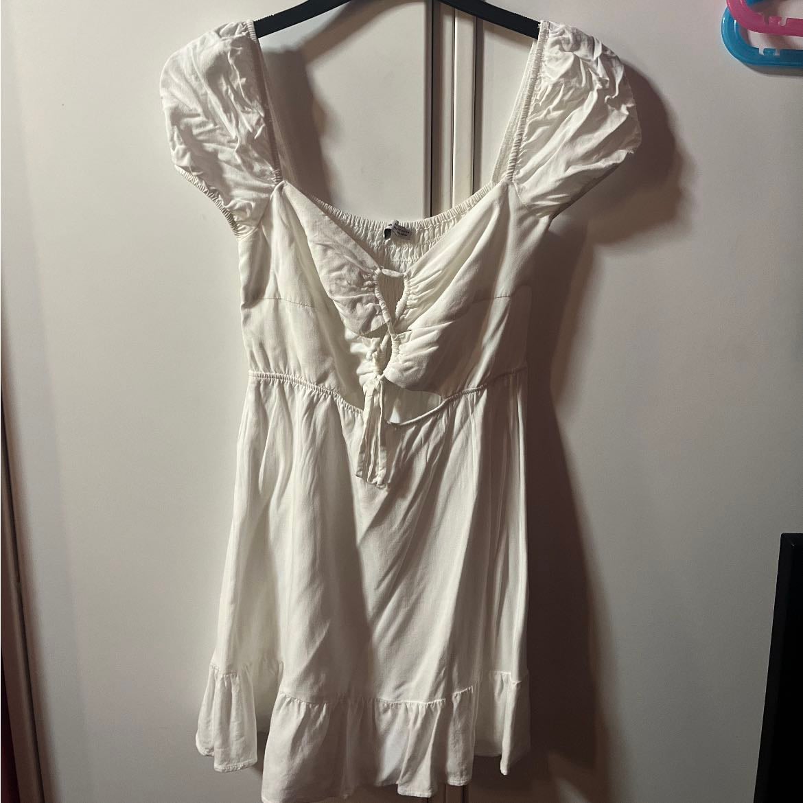 White small dress - -(I bought mine long time ago in Bershka, but u can use whichever white dress u want !)