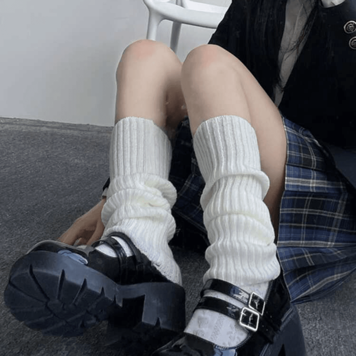 White legwarmers - White wool legwarmers
