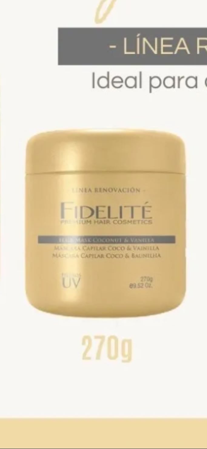 Mascarilla Fidelite Coco y Vainilla - Fidelite