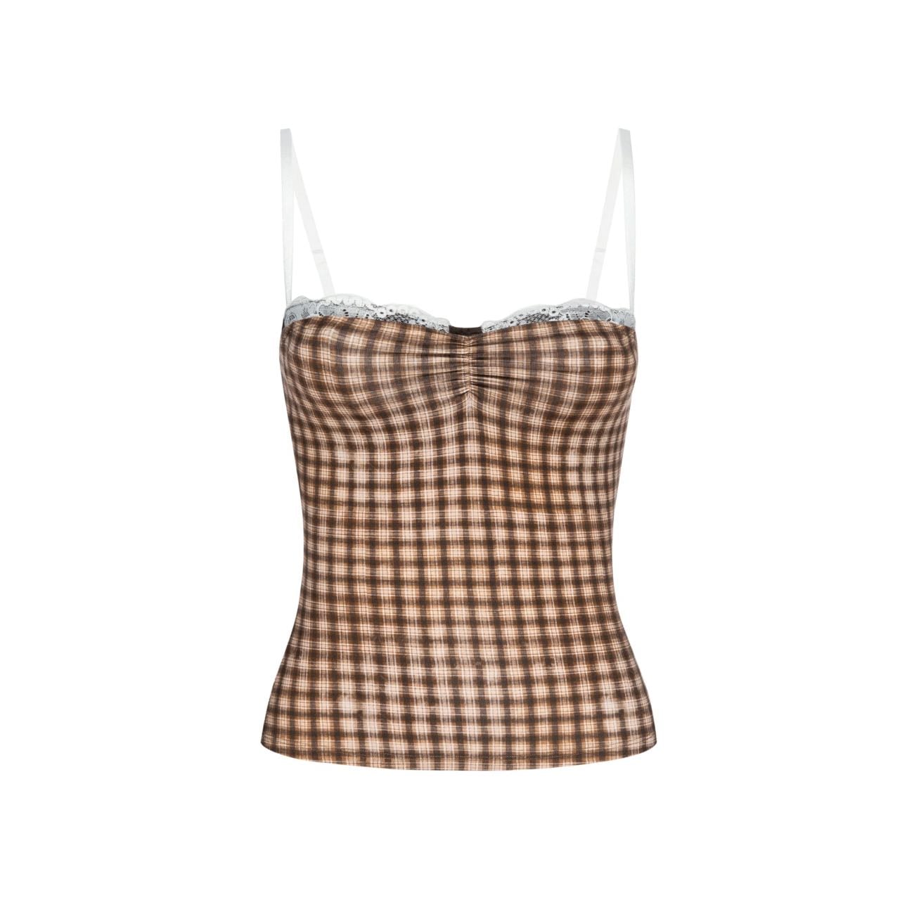 miaou enzo top - plaid