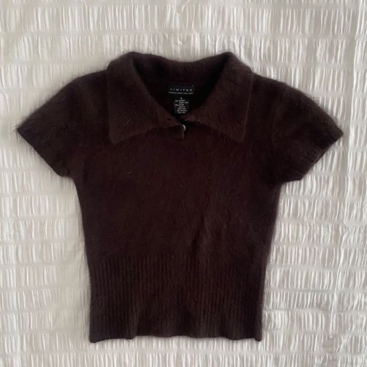 Polo Lana vinotinto - M