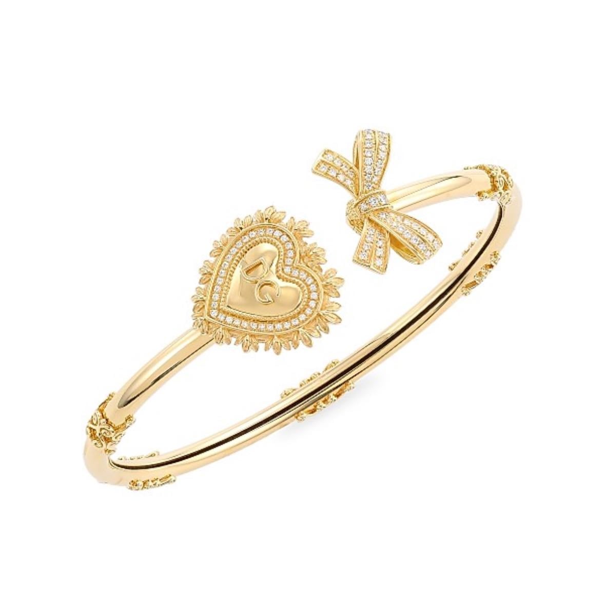 π diamond sacred heart bangle - dolce & gabanna