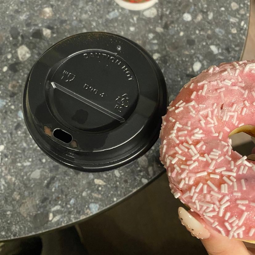 Donut and hot chocolate - π©
