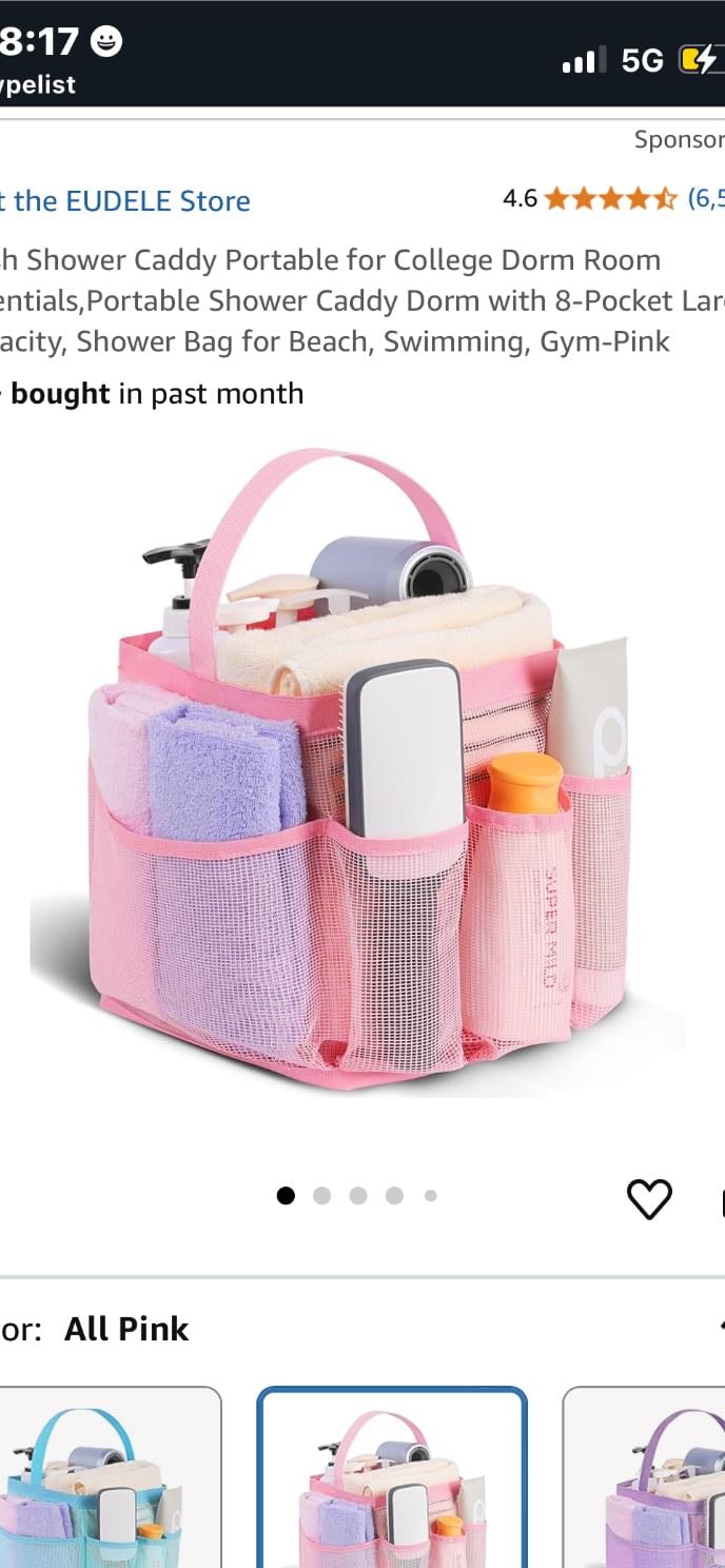 mesh shower caddy