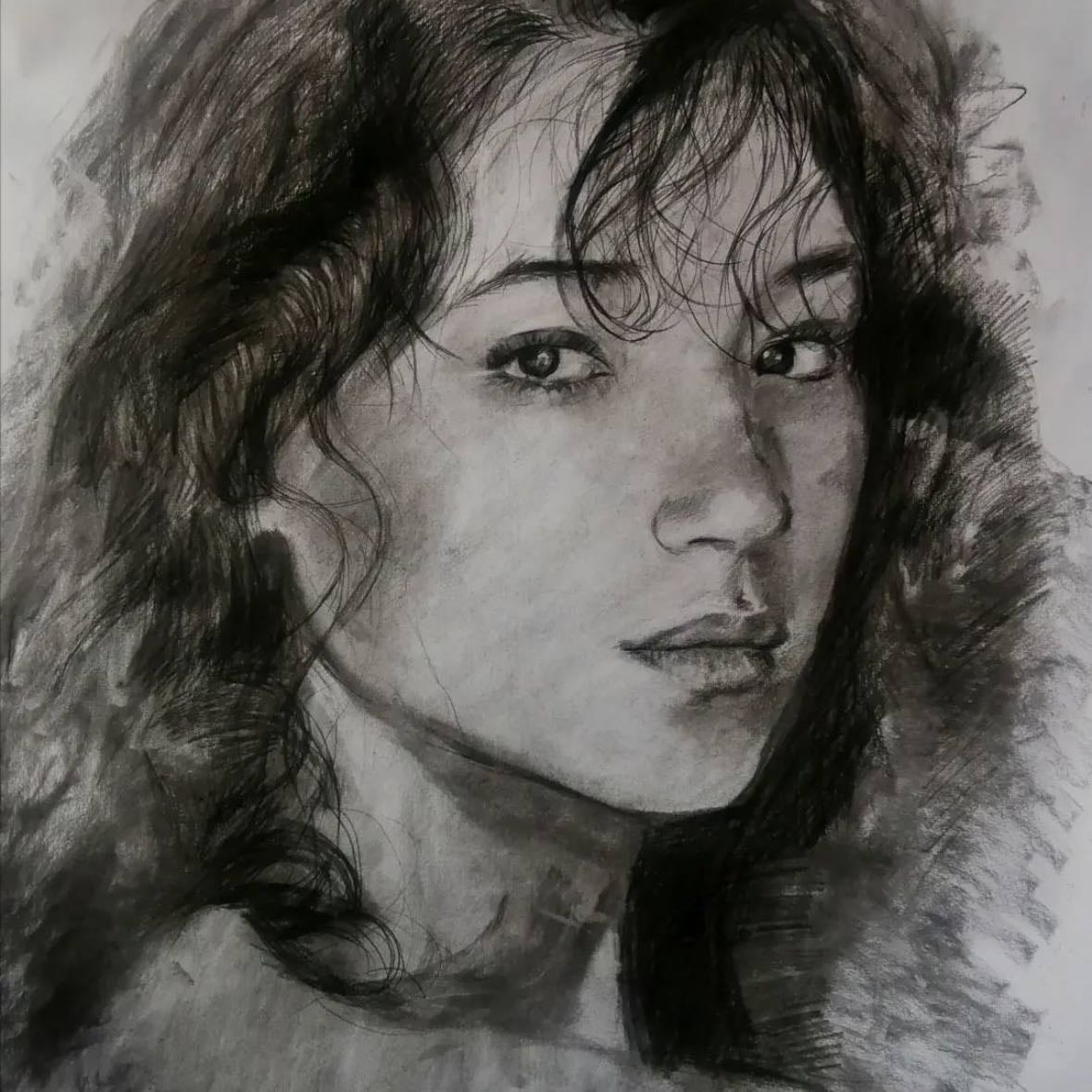 Retrato carboncillo
