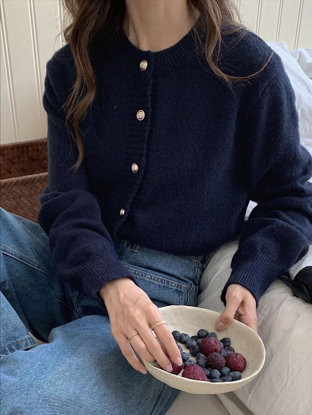 navy sweater