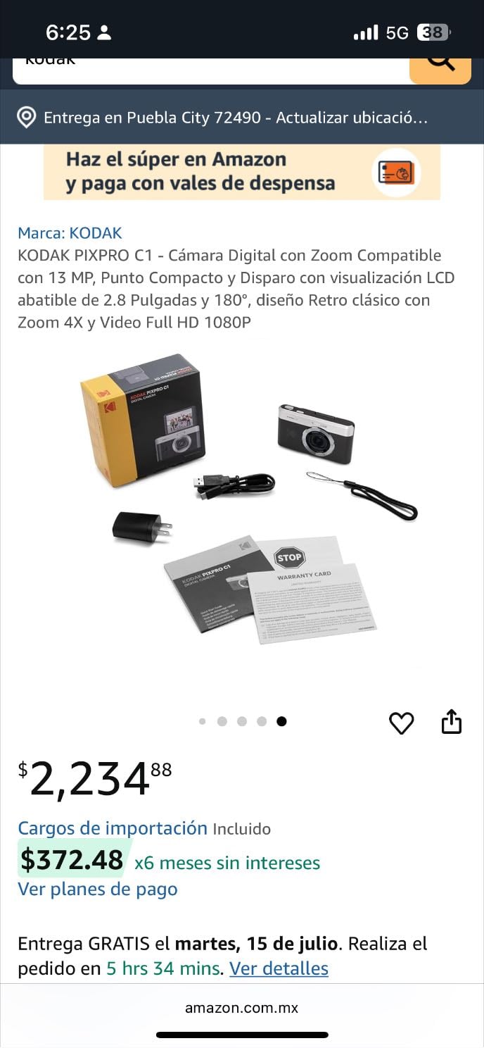 Cámara kodak - $2234