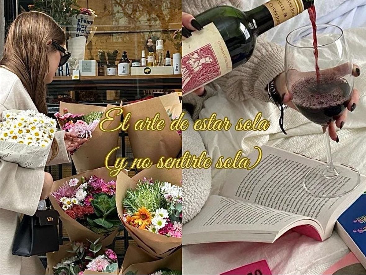 El arte de estar sola (y no sentirte sola) - Rímel, libros y café