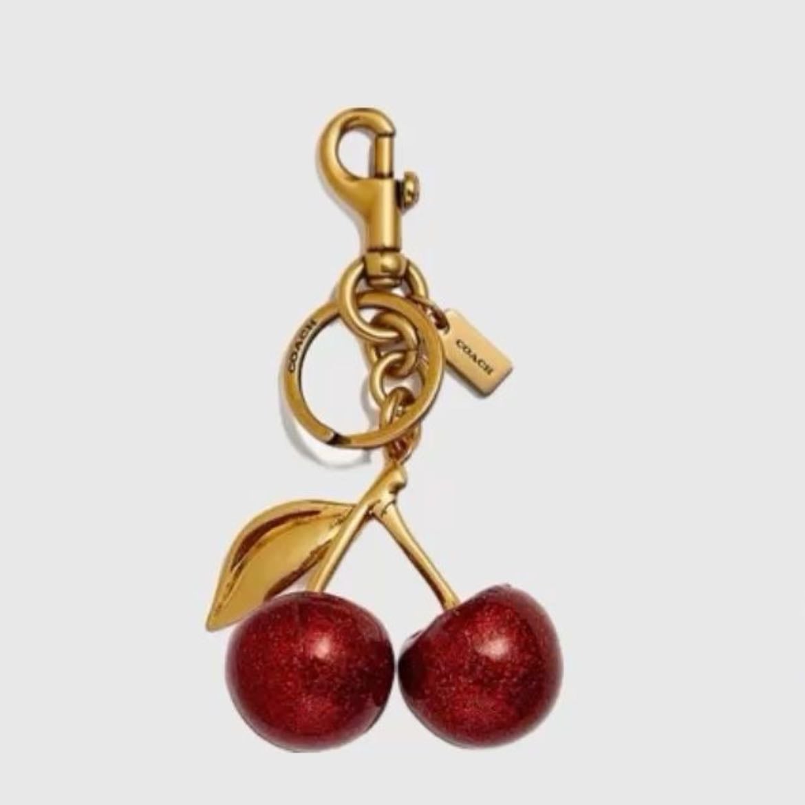 Coach cherry Keychain