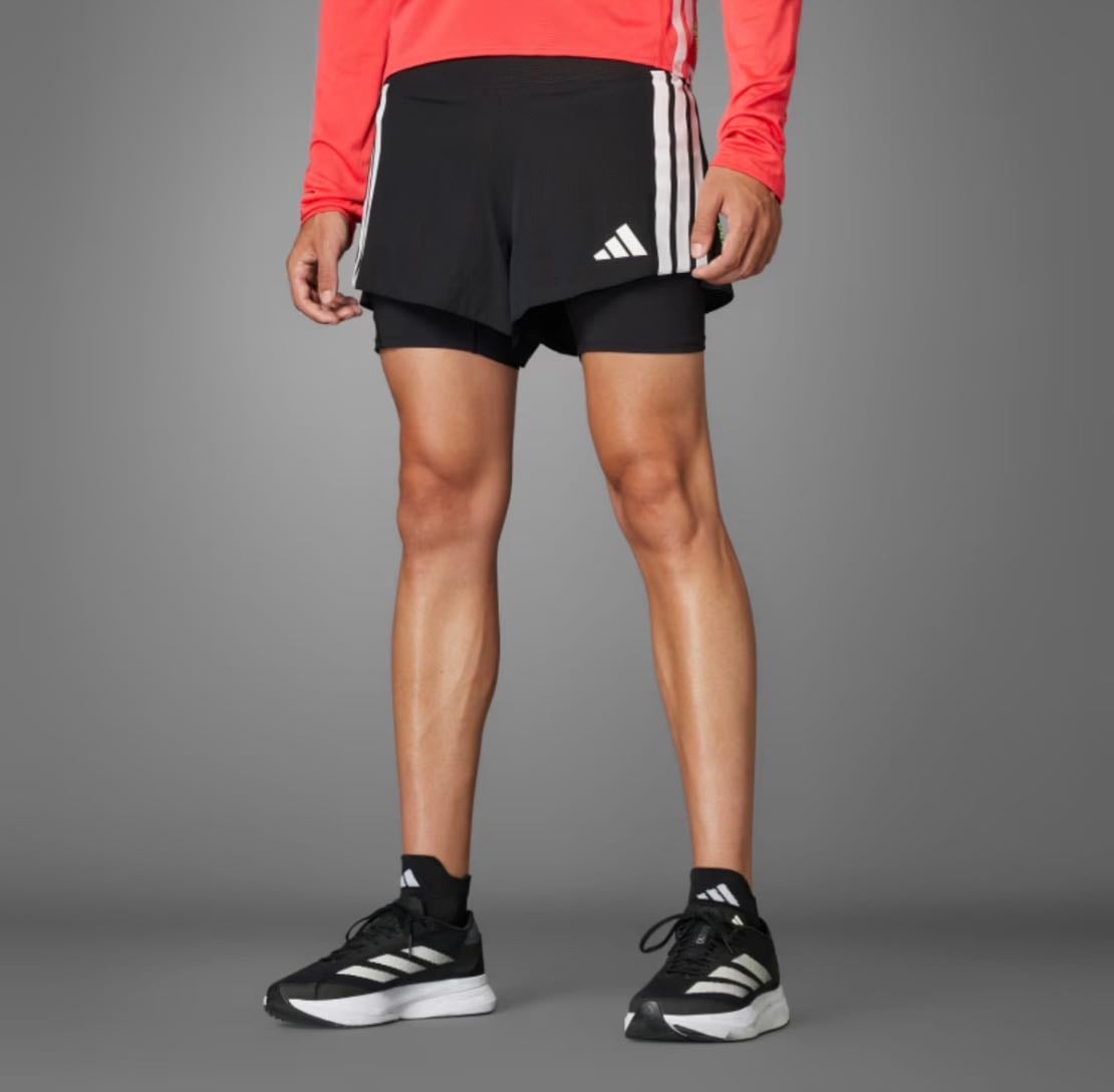SHORTS CORRIDA ADIZERO 2-IN-1 GEL BOLSO - R$ 259,99